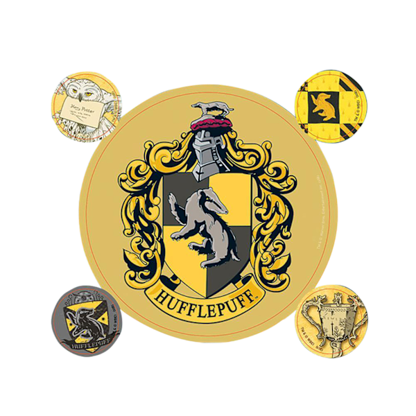 Harry Potter Hufflepuff Stickers En Storlek Gul Yellow One Size