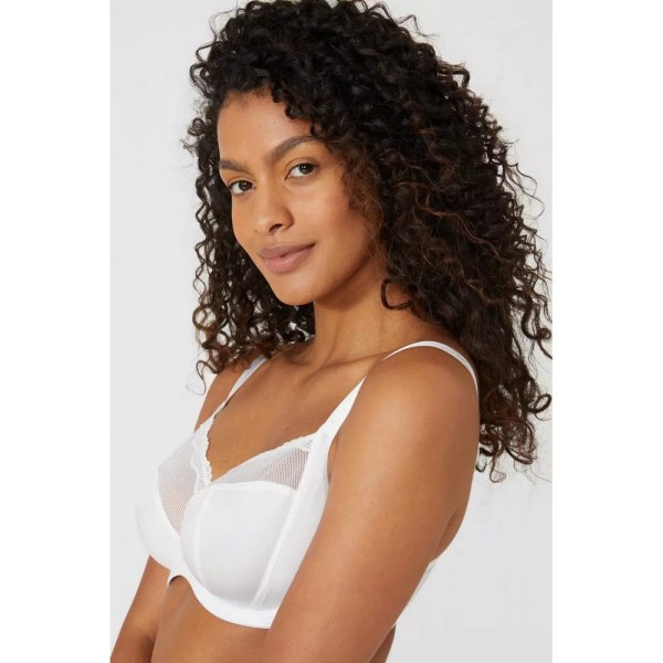 Vacker dam/kvinnlig blommig behå (2-pack) 32DD marinblå/vit Navy/White 32DD