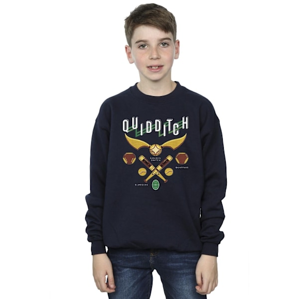 Harry Potter Quidditch Bludgers Quaffles Sweatshirt för pojkar 3-4 år Navy Blue 3-4 Years