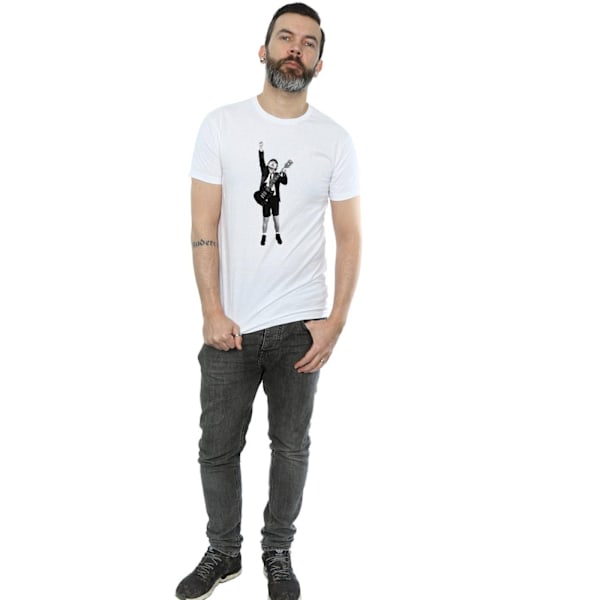 AC/DC Herr Angus Young Cut Out T-shirt L Vit White L