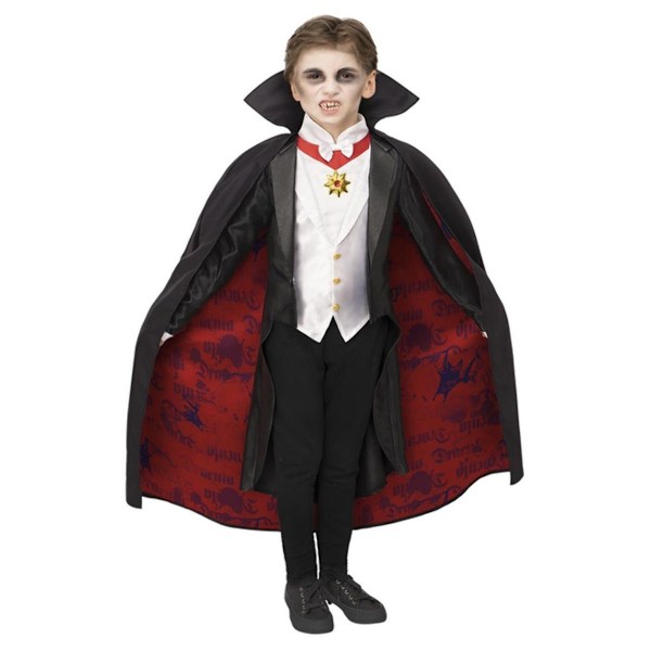 Universal Monsters Pojkdräkt Dracula Set 10-12 År Svart/Röd Black/Red/White 10-12 Years