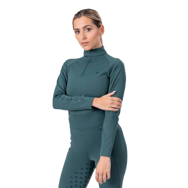Aubrion Eltar Base Layer Topp med Kvart Zip för Kvinnor/Dam L Grön Green L