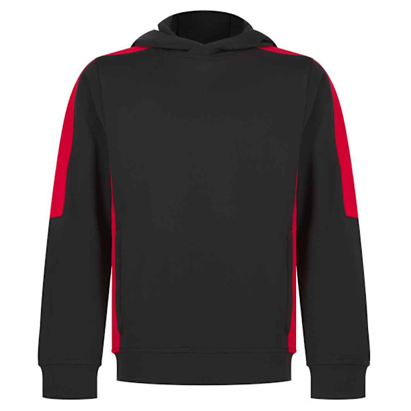 Finden & Hales Barn/Kids Lag Kontrast Huvtröja 9-10 År B Black/Red 9-10 Years
