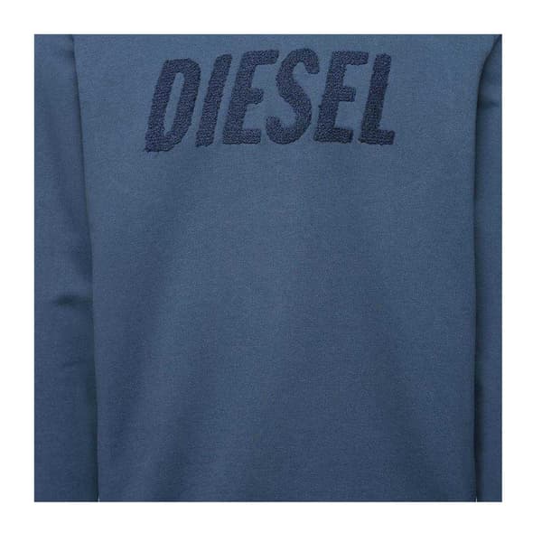 Diesel Herr Indigo-Out Logotyp Tröja XL Total Eclipse Total Eclipse XL
