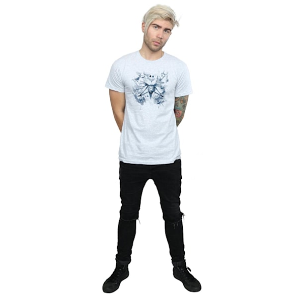 Disney Herr Nightmare Before Christmas Färgspray Carers T-shirt Sports Grey S