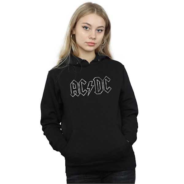 AC/DC Dam/Dam Jagged Logo Hoodie XL Svart Black XL