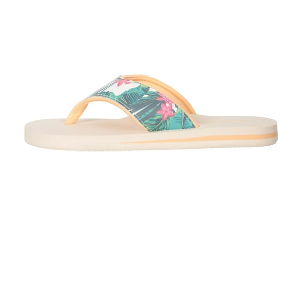 Animal Dam/Dam Swish Floral Återvunnet Flip Flops 5 UK Beig Beige/Green 5 UK