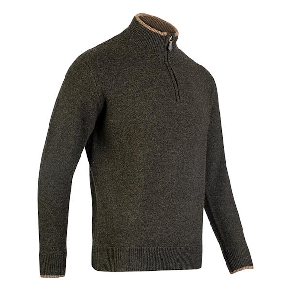 Jack Pyke Ashcombe Lammsull Half Zip Pullover för män XXL Oliv Olive XXL