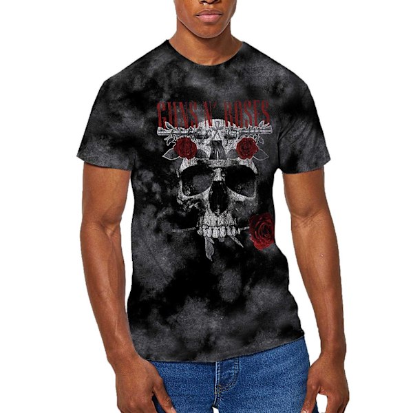 Guns N Roses Unisex Vuxen Flower Skull T-Shirt XL Grå Grey XL