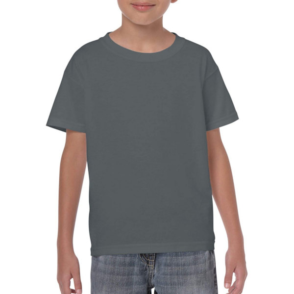 Gildan Barn/Kids Mjuk T-shirt Enfärgad 9-11 År Kolgrå Charcoal 9-11 Years