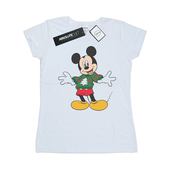 Disney Dam/Dam Mickey Mouse Jultröja Stroke Cotto White XL