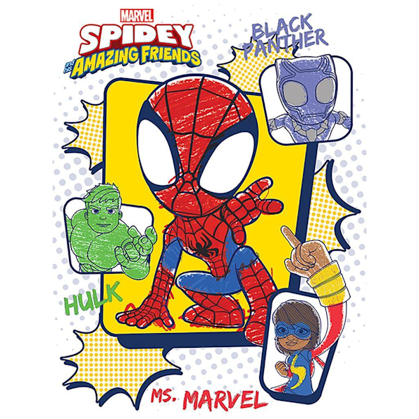Marvel Spider-Man och hans fantastiska vänner Canvas Print 80cm x 60cm Multicoloured 80cm x 60cm