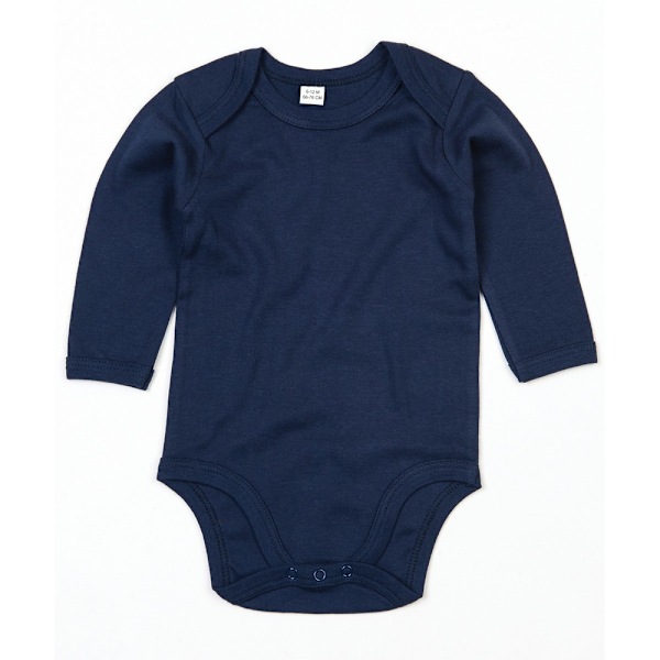 Babybugz Baby Organic Long-Sleeved Bodysuit 6-12 Months Nautica Nautical Navy 6-12 Months