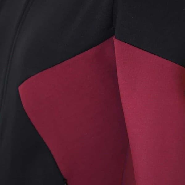 Requisite Dam/Kvinnor Tvåfärgad Långärmad Fleecetröja 8 U Black/Red 8 UK