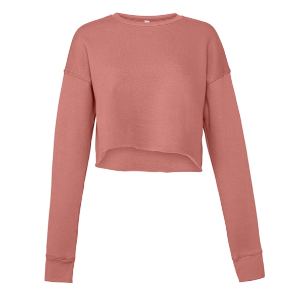 Bella + Canvas Dam/Damer Cropped Crew Fleece Top L Mauve Mauve L