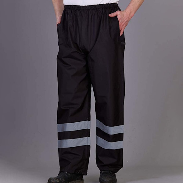 Yoko Hi-Vis Vattentäta Entreprenör Byxor Över (2-pack Black XL