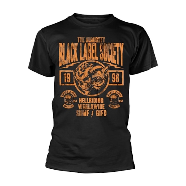 Black Label Society Unisex Adult Hell Riding Worldwide T-shirt Black S