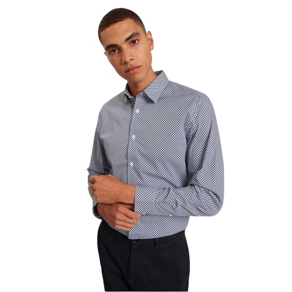 Ted Baker Herrskjorta med geometriskt mönster S Marinblå Navy S