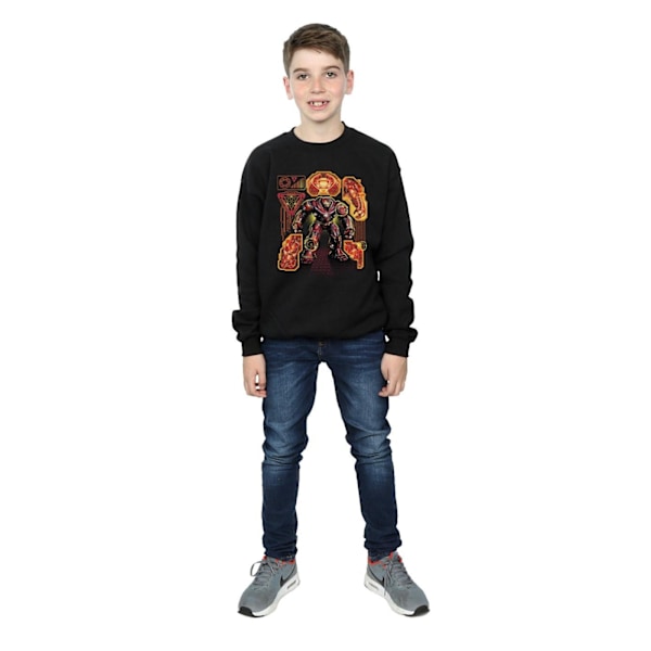 Marvel Boys Avengers Infinity War Hulkbuster Blueprint Sweatshirt Black 12-13 Years