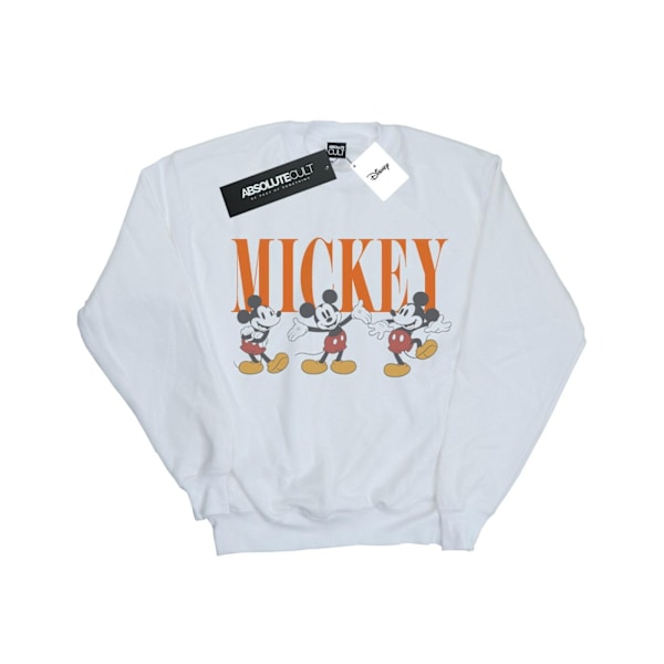 Disney Dam/Kvinnor Mickey Mouse Poses Sweatshirt L Vit White L