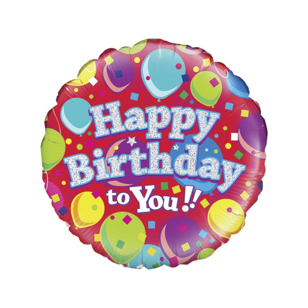 Oaktree Grattis på födelsedagen till dig holografisk folieballong i en one size Multicoloured One Size