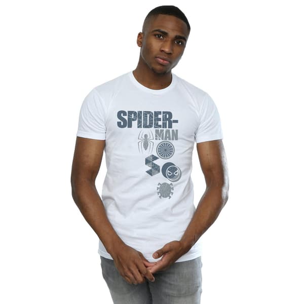 Marvel Herr Spider-Man Märken T-Shirt M Vit White M