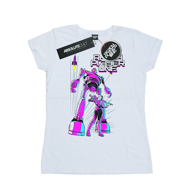 Ready Player One Dam/Kvinnors Iron Giant Och Art3mis Bomull T-shirt White L