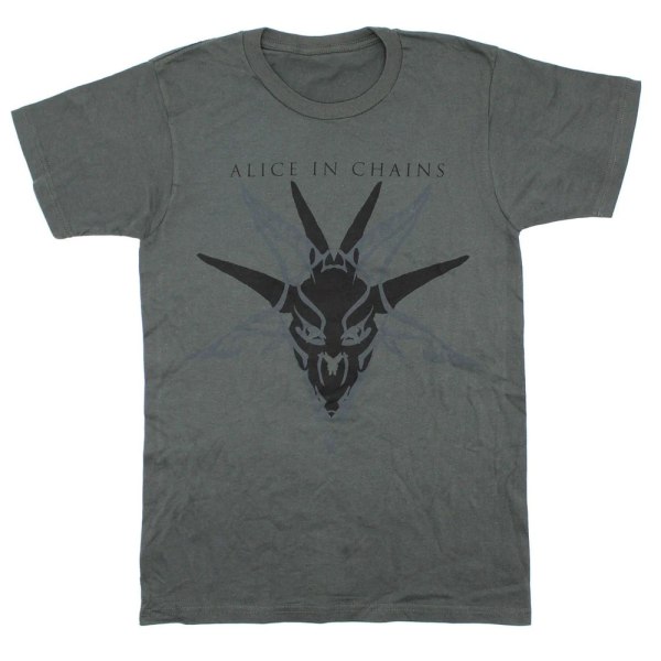 Alice In Chains Unisex Adult Skull Cotton T-Shirt XL Charcoal G Charcoal Grey XL