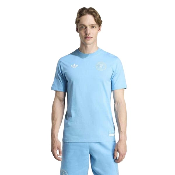 Adidas Herr Inter Miami CF Bomulls T-shirt L Blå/Vit Blue/White L