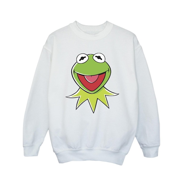 Disney Girls Muppets Kermit Head Sweatshirt 3-4 år Vit White 3-4 Years