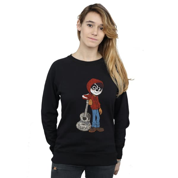 Disney Dam/Kvinnor Coco Miguel Med Gitarr Sweatshirt M Svart Black M