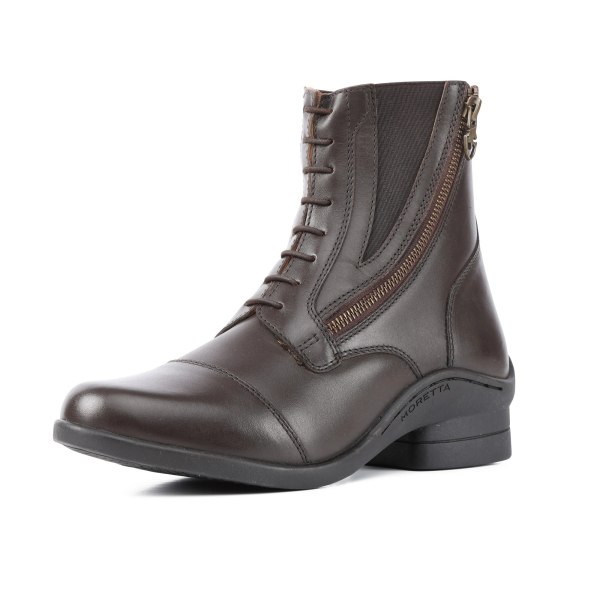 Moretta Dam/Dam Alessia Grain Leather Paddock Boots 5 UK Brown 5 UK