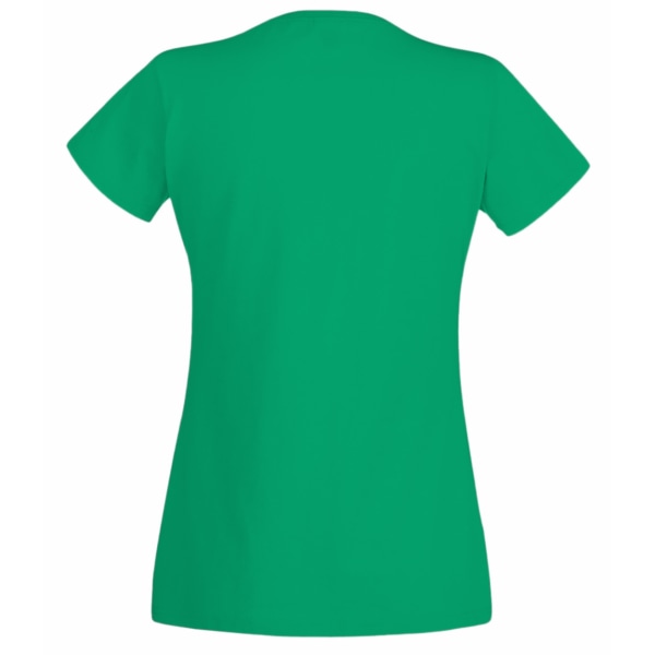 Womens/Ladies Value Fitted Short Sleeve Casual T-Shirt Small Gr Green Small