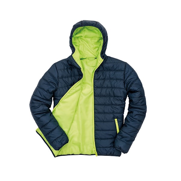 Result Core Herr Soft Padded Jacka S Marinblå/Lime Navy/Lime S