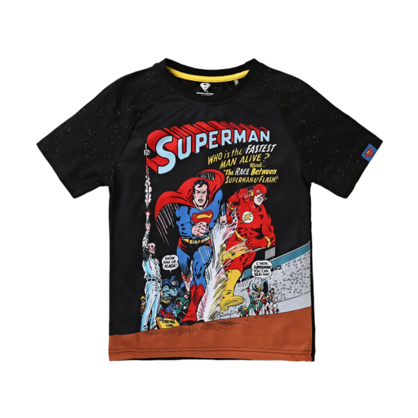 Superman Boys Raglan T-shirt 4 år svart Black 4 Years