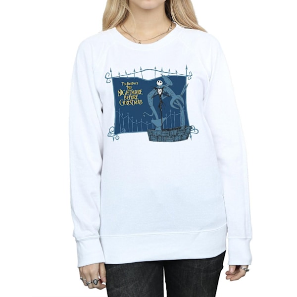 Disney Dam/Kvinnor Mardrömmen Innan Jul Jack Och Brunnen Sweatshirt White XL