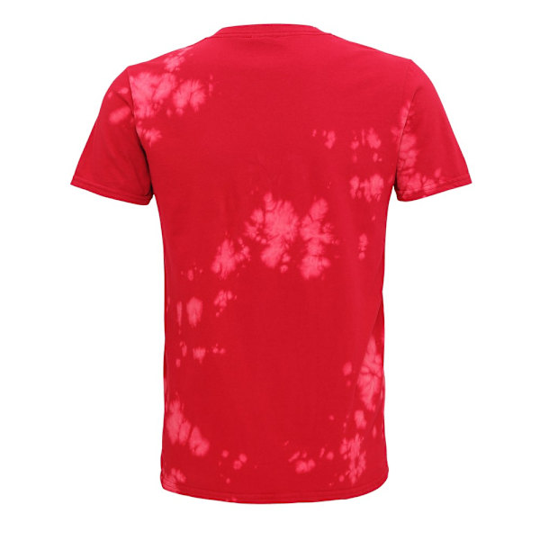 Colortone Unisex Bleached Out T-Shirt S UK Röd Red S UK