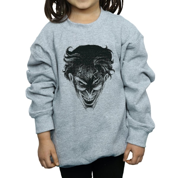 DC Comics Girls The Joker Spot Face Sweatshirt 7-8 år Sport Sports Grey 7-8 Years