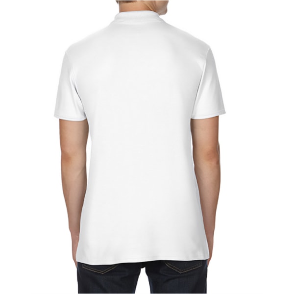 Gildan Unisex Vuxen Dubbel Piqué Mjuk Touch Poloskjorta 3XL Vit White 3XL