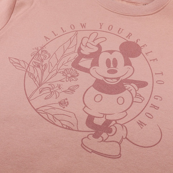 Disney Dam/Kvinnor Tillåt Dig Själv Att Växa Mickey Mouse Sweatshirt Dusky Pink M