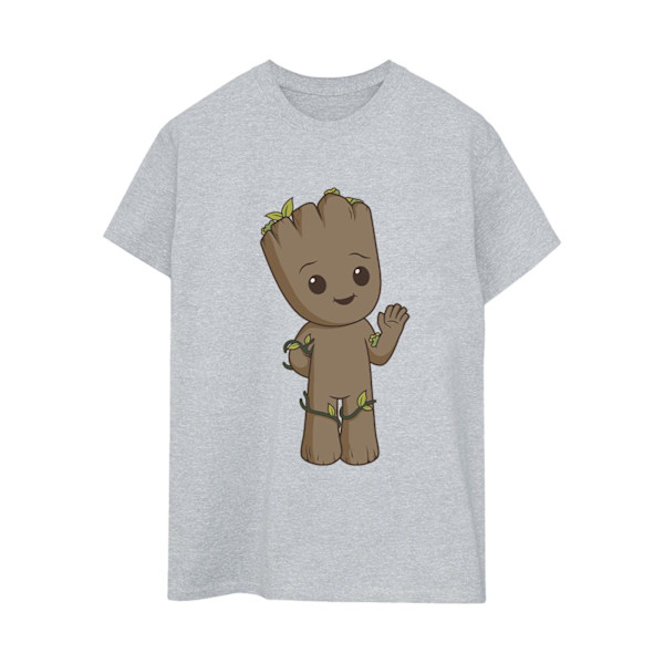 Marvel Dam/Kvinnor Jag Är Groot Söta Groot Bomull Pojkvän T-S Sports Grey S