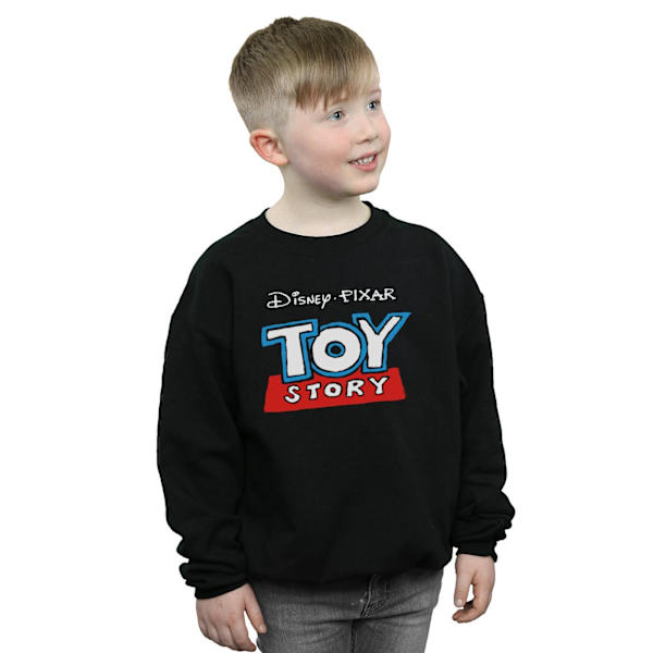 Disney Pojkar Toy Story Tecknad Logotyp Sweatshirt 7-8 År Svart Black 7-8 Years