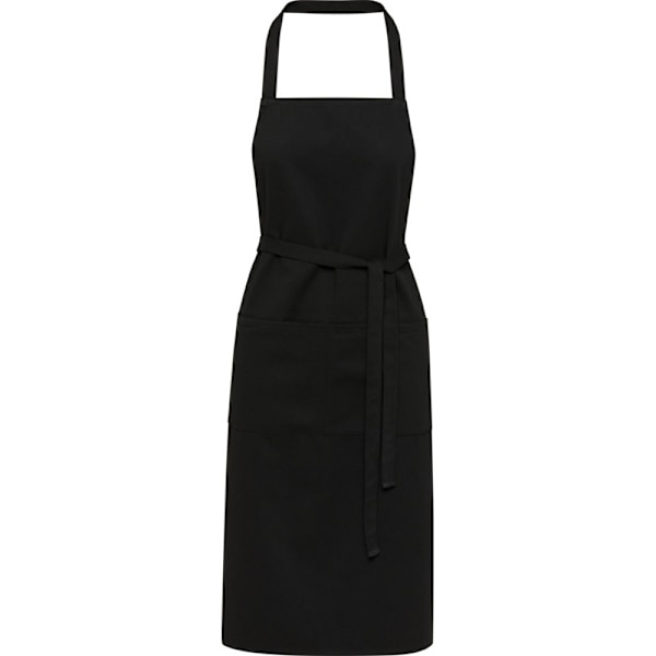 Unisex Shara återvunnen helförkläde i storlek one size, enfärgad svart Solid Black One Size