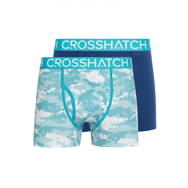 Crosshatch Mens Kamzon Boxer Shorts (2-pack) S Teal Teal S