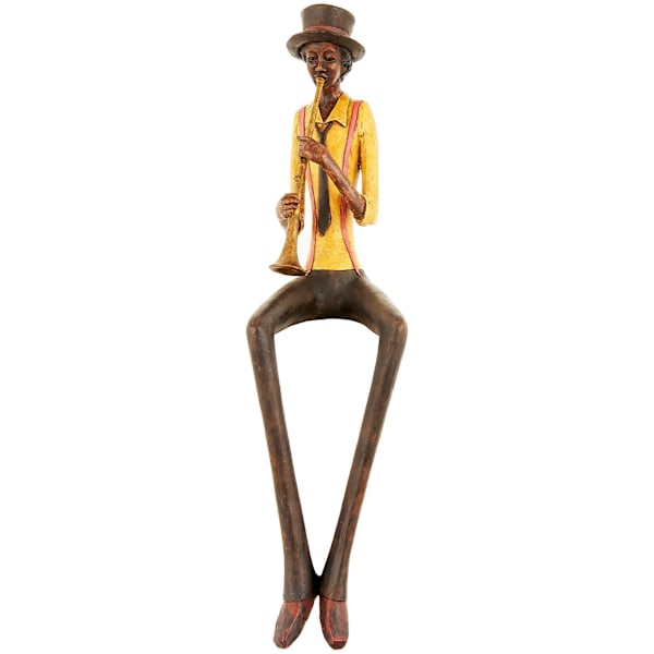 Hill Interiors Sittande Jazzband Trumpetspelare En Storlek Brun/Gul Brown/Yellow One Size