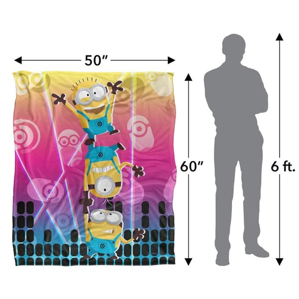 Minions Rave Filt En Storlek Vit White One Size