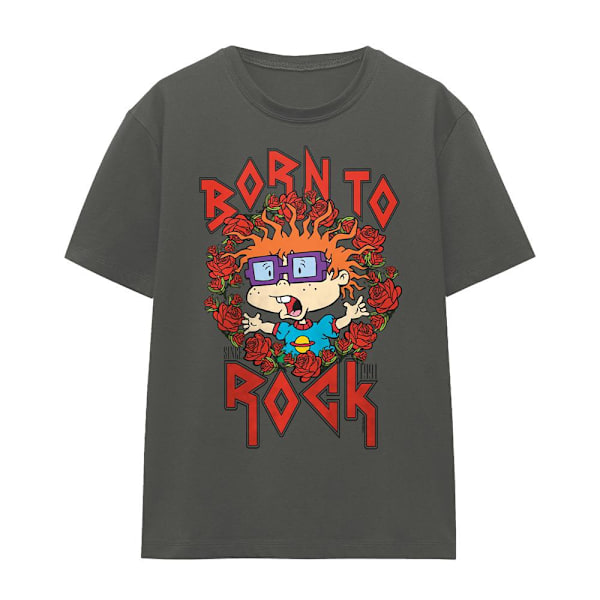 Rugrats Unisex Vuxen Chucky Was Born To Rock T-Shirt M Kolgrå Charcoal M
