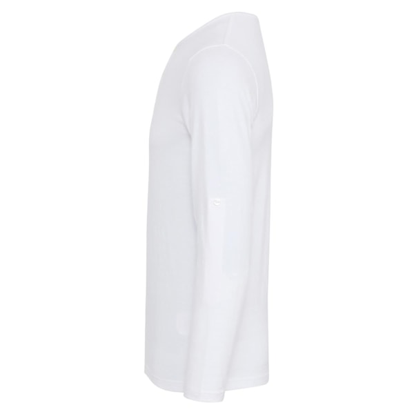 Premier Mens Long John Roll Sleeve Tee XS Vit White XS