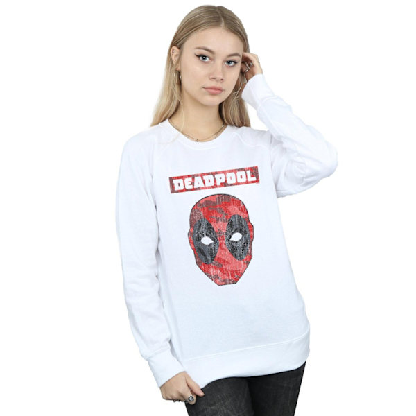 Marvel Womens/Ladies Deadpool Camo Head Sweatshirt XXL Vit White XXL
