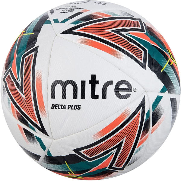 Mitre Delta Plus Match Football 4 Vit/Svart/Orange White/Black/Orange 4